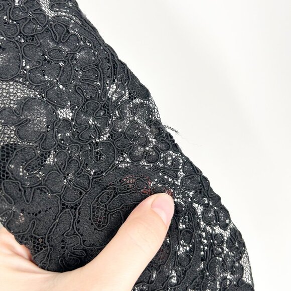 Alice + Olivia Jae Black Lace Open Back Maxi Gown - Picture 13 of 13